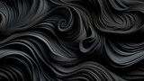 Fototapeta  - Black gypsum interior seamless background, line wave wall in a retro style