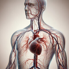 detailed human cardiovascular system
