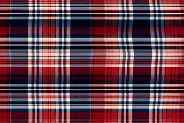 Wall Mural - Blue red plaid pattern seamless graphic. Tartan Scottish check plaid for flannel shirt, blanket, scarf, throw, duvet cover, upholstery, or other modern retro casual fabric design.