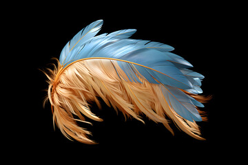 Wall Mural - beautiful soft and light fluffy feathers floating abstract. heavenly dreamy colorful swan feather.