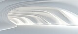 Fototapeta Do przedpokoju - 3D geometric abstract wave futuristic light white background. 3d tunnel background. Halway background.  alleyway background. 