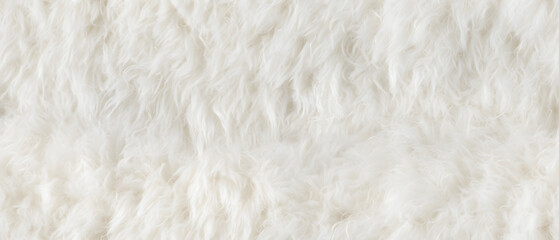 Wall Mural - Long white fur. Seamless background or texture.