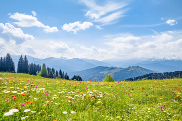 Wall Mural - Alpine meadow in the mountains