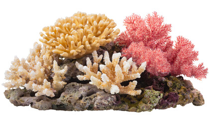 Coral reef - isolated on transparent background