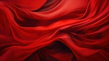  A Close Up Of A Red Cloth With A Very Large Amount Of Red Fabric On The Bottom Of The Image.