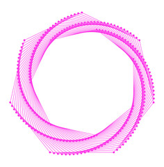 Poster - pink and white spiral