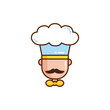 Colored chef hat icon for cooking