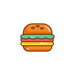 Fast food hamburger icon