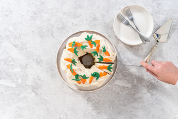 Poster - Carrot bundt cake with cream cheese frosting