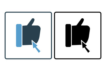 Poster - thumbs up icon. icon related to basic web and UI. suitable for web site, app, user interfaces, printable etc. solid icon style. simple vector design editable