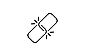 Fototapete - link icon. icon related to basic web and UI. suitable for web site, app, user interfaces, printable etc. line icon style. simple vector design editable