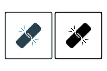 Poster - link icon. icon related to basic web and UI. suitable for web site, app, user interfaces, printable etc. solid icon style. simple vector design editable