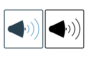 Poster - volume icon. icon related to basic web and UI. suitable for web site, app, user interfaces, printable etc. solid icon style. simple vector design editable