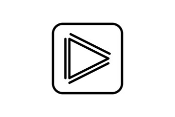 Poster - play icon. icon related to basic web and UI. suitable for web site, app, user interfaces, printable etc. line icon style. simple vector design editable