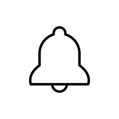 Poster - notification bell line icon. alert alarm ring symbol. web vector icon