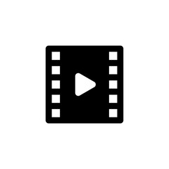 Aufkleber - video reel play icon for media player icons. web vector icon