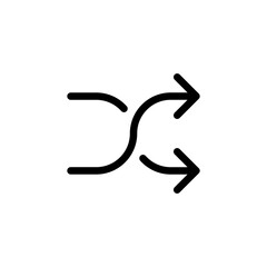 Leinwandbilder - random shuffle icon with two arrow. andomize randomize playlist icons. web vector icon