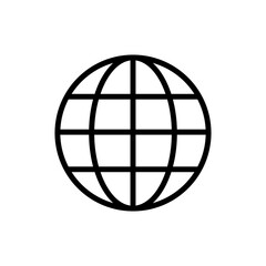 Aufkleber - world globe icon website earth global icon. web vector icon