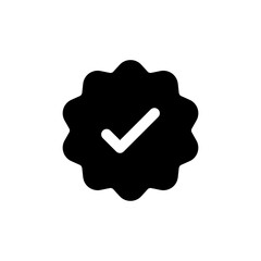 Fototapete - verified badge icon approval done sign. web vector icon
