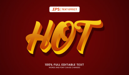Wall Mural - Design editable text effect, hot text vector illustration