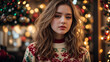 © PureEvilClutch - young woman wearing Christmas sweater
