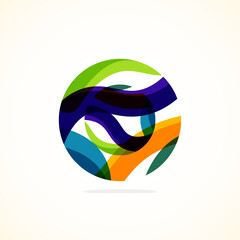 Poster - Abstract circle logo - minimalist emblem, timeless and universal shape of circle. Unique logo represent range of brands and concepts, encapsulating simplicity and creativity in single, iconic image