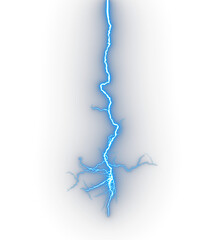 Poster - Electric lightning force isolated transparent backgrounds 3d rendering png
