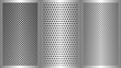 Style variation of metal plate vector illustration. Different metal texture. Carbon fiber texture variation