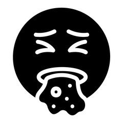 nausea glyph icon