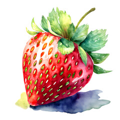 Wall Mural - strawberry on white background