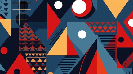 Poster - Retro-inspired geometric patterns with a Scandinavian twist.