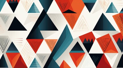 Poster - Nordic-inspired geometric patterns with a modern twist.
