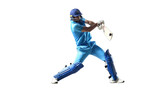 Fototapeta  - Indian batsman celebrating winning a tough,Isolated on transparent PNG background, Generative ai