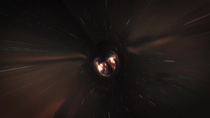 Wall Mural - Wormhole Through Cosmic Space Loop - Animation