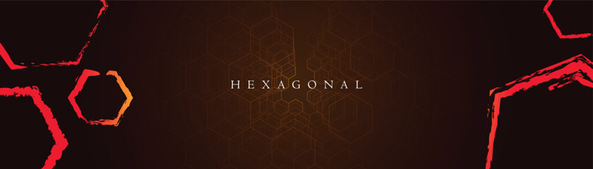 Poster - Vector abstract background design with colorful hexagonal shapes. Vector banner design.