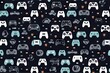 Video game controller gamepad background Gadgets seamless pattern