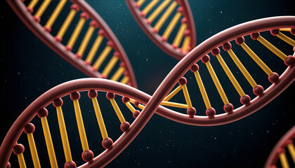 Wall Mural - Graphical representation of the DNA chain