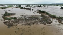 Disastrous flooding in Freshwater near Cairns caused by the overflow of the Barron River after Cyclone Jasper.