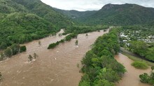 Flooding on the Barron River after Cyclone Jasper, Cairns.