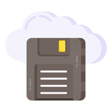 Vector Design Of Cloud Floppy

