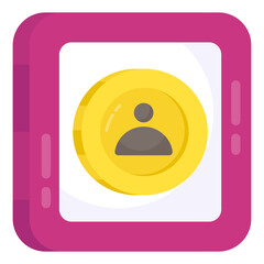 Sticker - Perfect design icon of mobile profile 

