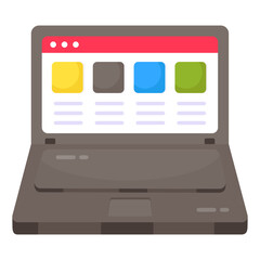 Trendy design icon of web design 

