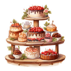 cake with strawberries bakery and cake PNG