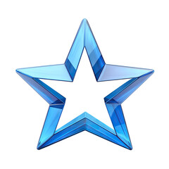 Wall Mural - blue digital star cut out