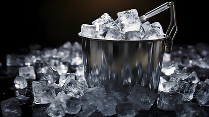 Canvas Print - ice cubes in a glass