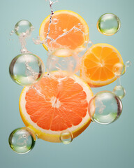 Wall Mural - orange and water