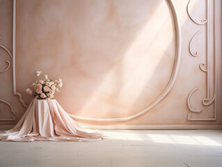 Wall Mural - Luxury wedding ceremony interior wall background and copy space