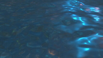 Poster - Animation of water surface background with light reflection
