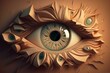 Misbehavior distorts perception - 'misbehavior' on eyes to symbolize it. 3D iIustration. Generative AI