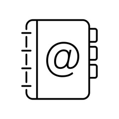 Fototapete - address book icon, Set of simple Contact us icons for web and mobile app. Social Media network icon call us email mobile signs. Customer service. Contact support sign and symbols